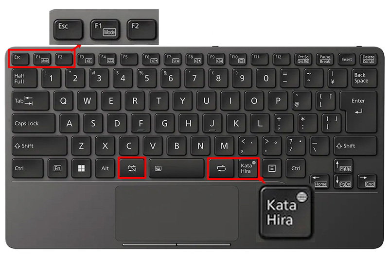 富士通 LIFEBOOK 英語キーボードのような日本語が無いキーボード／日本